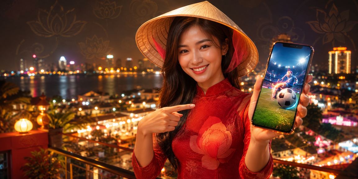 Người hâm mộ bóng đá đội nón lá tại Hà Nội xem trận đấu và theo dõi kèo cược trực tuyến