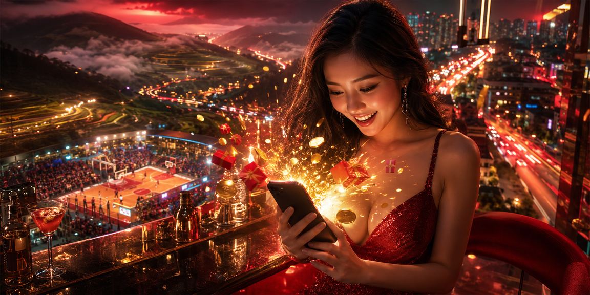 Người chơi tại Sapa dùng điện thoại xem kèo cược bóng rổ trong không khí neon về đêm